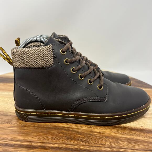 Dr. Martens MAELLY Women’s 5 (EU 36) Brown Leather 6-Eye Lace Up Ankle Boots - Picture 1 of 7